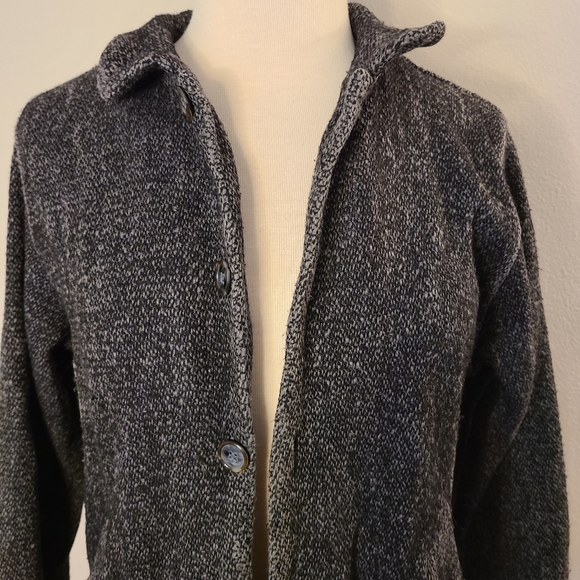 CP Shades Charcoal Button Down Knit Jacket - Picture 2 of 5